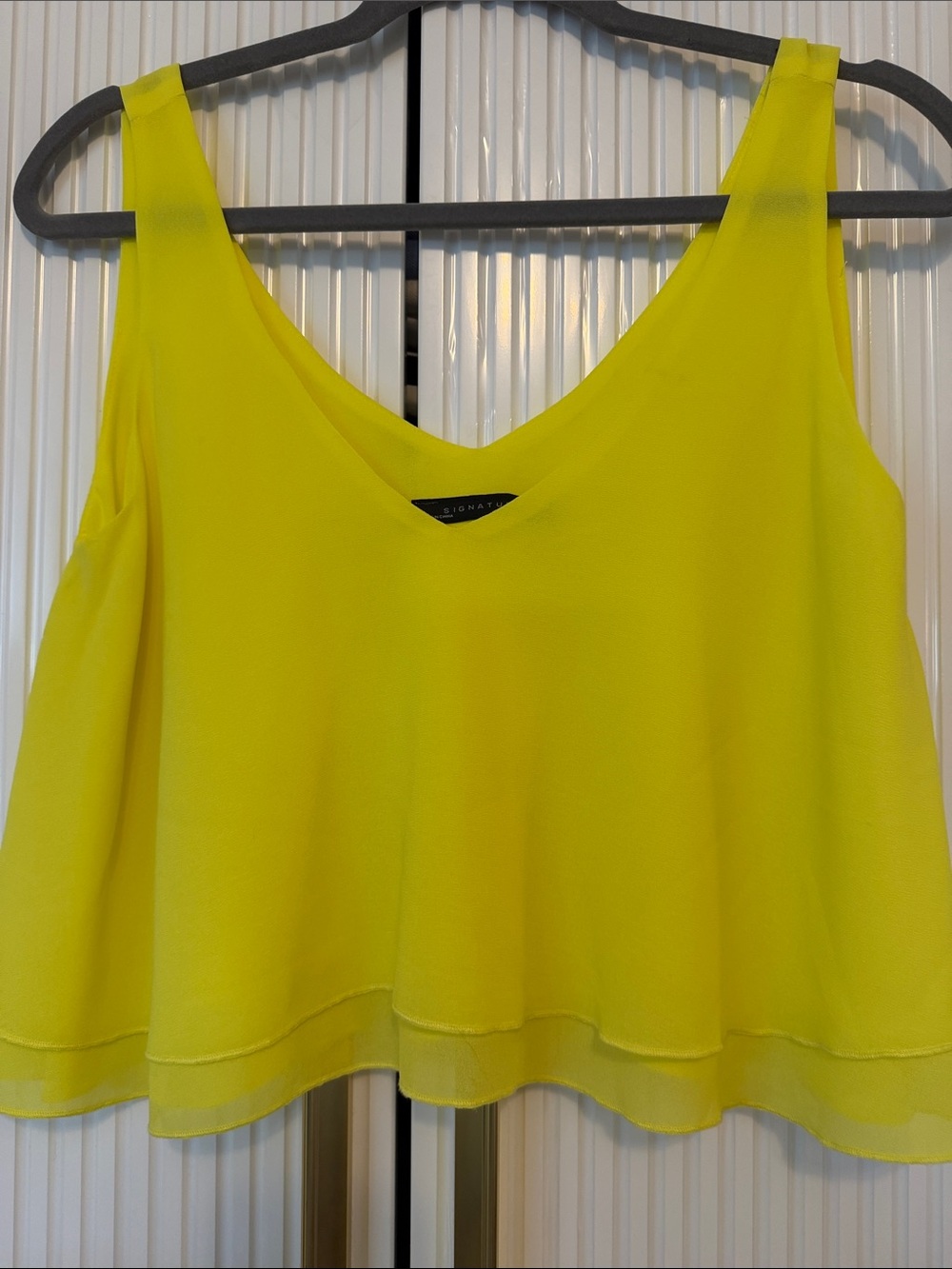 Signature Neon Yellow V-Neck Sleeveless Camisole